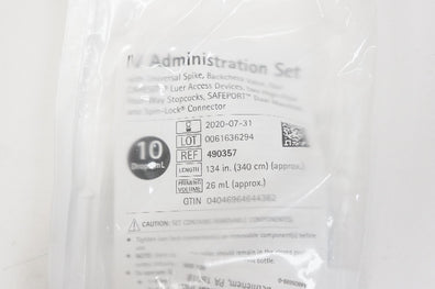 Braun 490357 IV Administration Set 26ml, 134inch